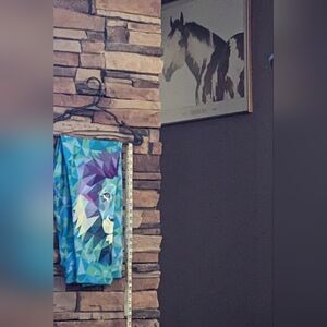 🦁Blue Geometric Lion Print Joggers - Women Artwork For Your Body